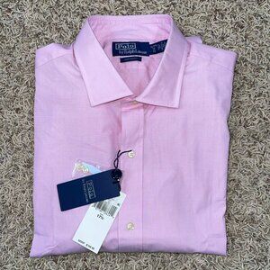 Polo Ralph Lauren Men’s Custom Fit Poplin Shirt Pink, Size XL (Size 17.5) (New)